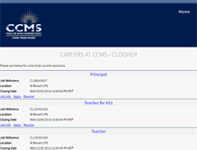 Tablet Screenshot of cl-ccms.erecruit.co.uk