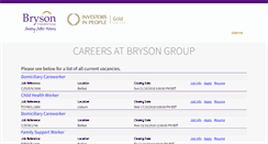 Desktop Screenshot of bryson.erecruit.co.uk