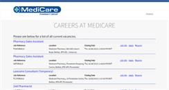 Desktop Screenshot of medicare.erecruit.co.uk